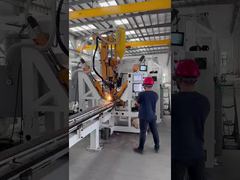 完璧なポール溶接 | CNCS400/12000mm レーザー溶接電源付シャット溶接機