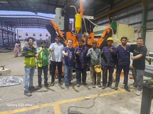 Latest company news about CMC機械は,UAEで大成功を収め,ポールシャット溶接機械を設置し,投入しました