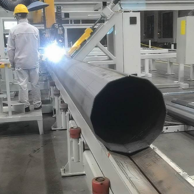12000mm 超長ライトポールと1人のための深層弧縦直線シーム溶接とCNCポールシャット溶接機械 シンプルな操作